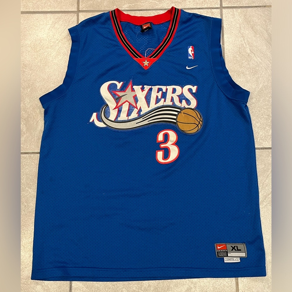 Allen Iverson Philadelphia 76ers basketball jersey XL Nike  stitched authentic
